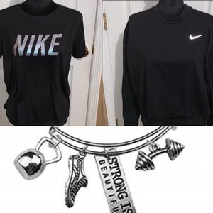 Nike -Two Tops Sweatshirt & Tee plus Bracelet